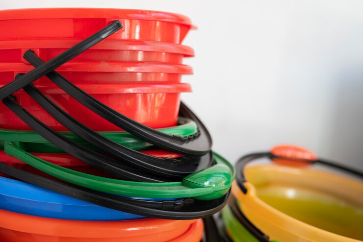 balde de plástico - utensílios domésticos de plástico reciclado